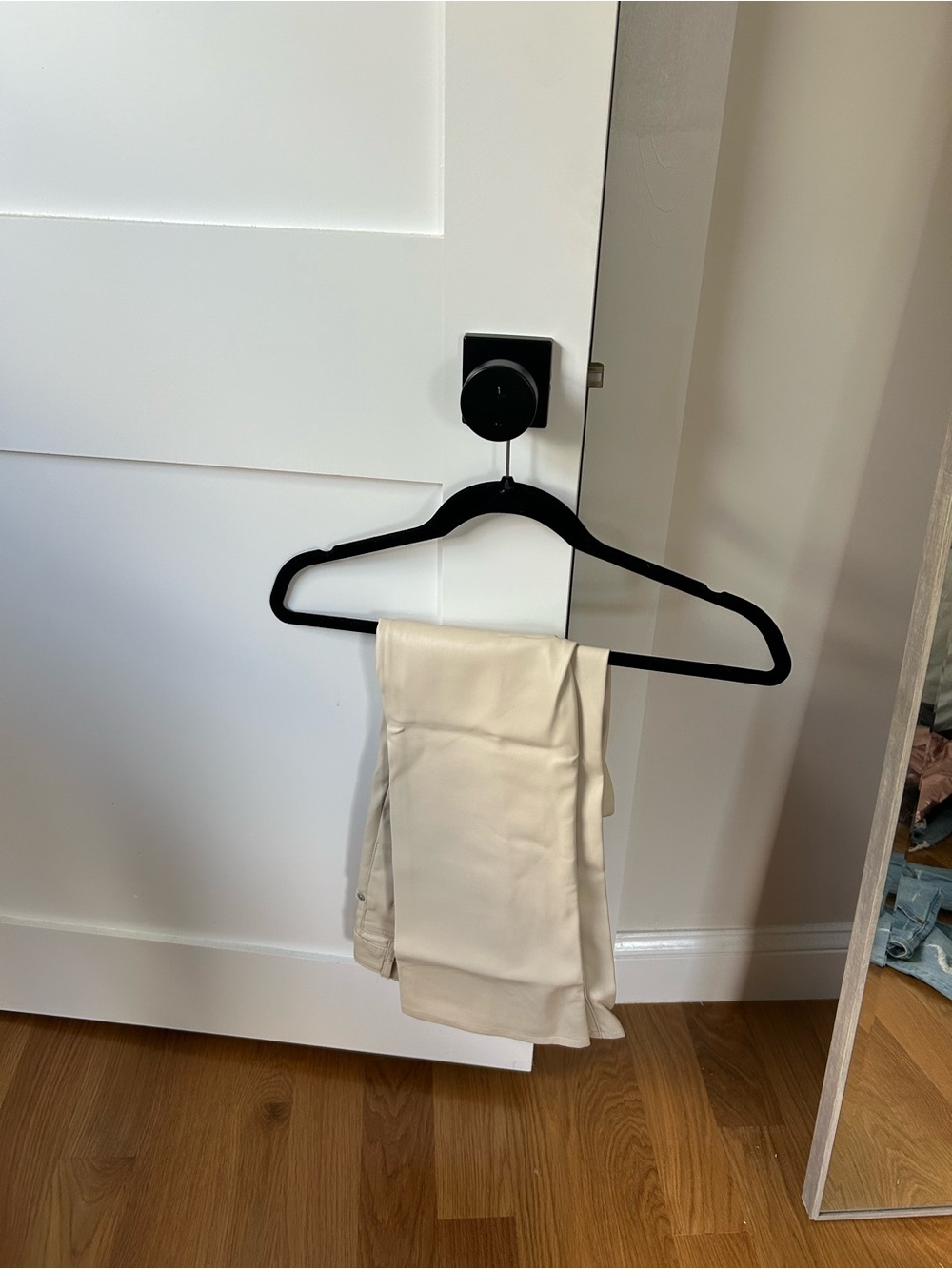 Zara Leather kick flare pants